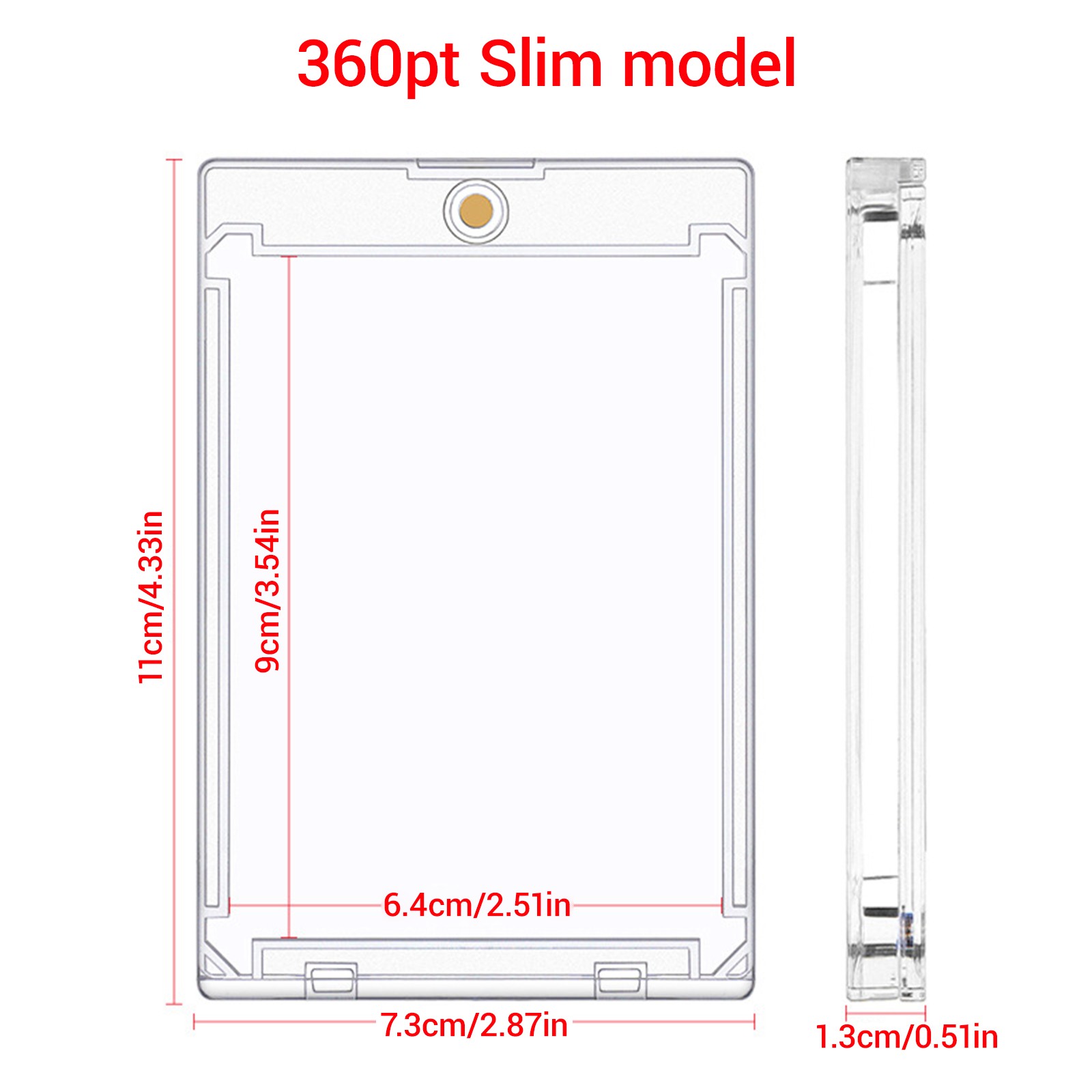 5-200PCS Magnetic Trading Sports Card Holders 360pt One-Touch Hard UV Protection