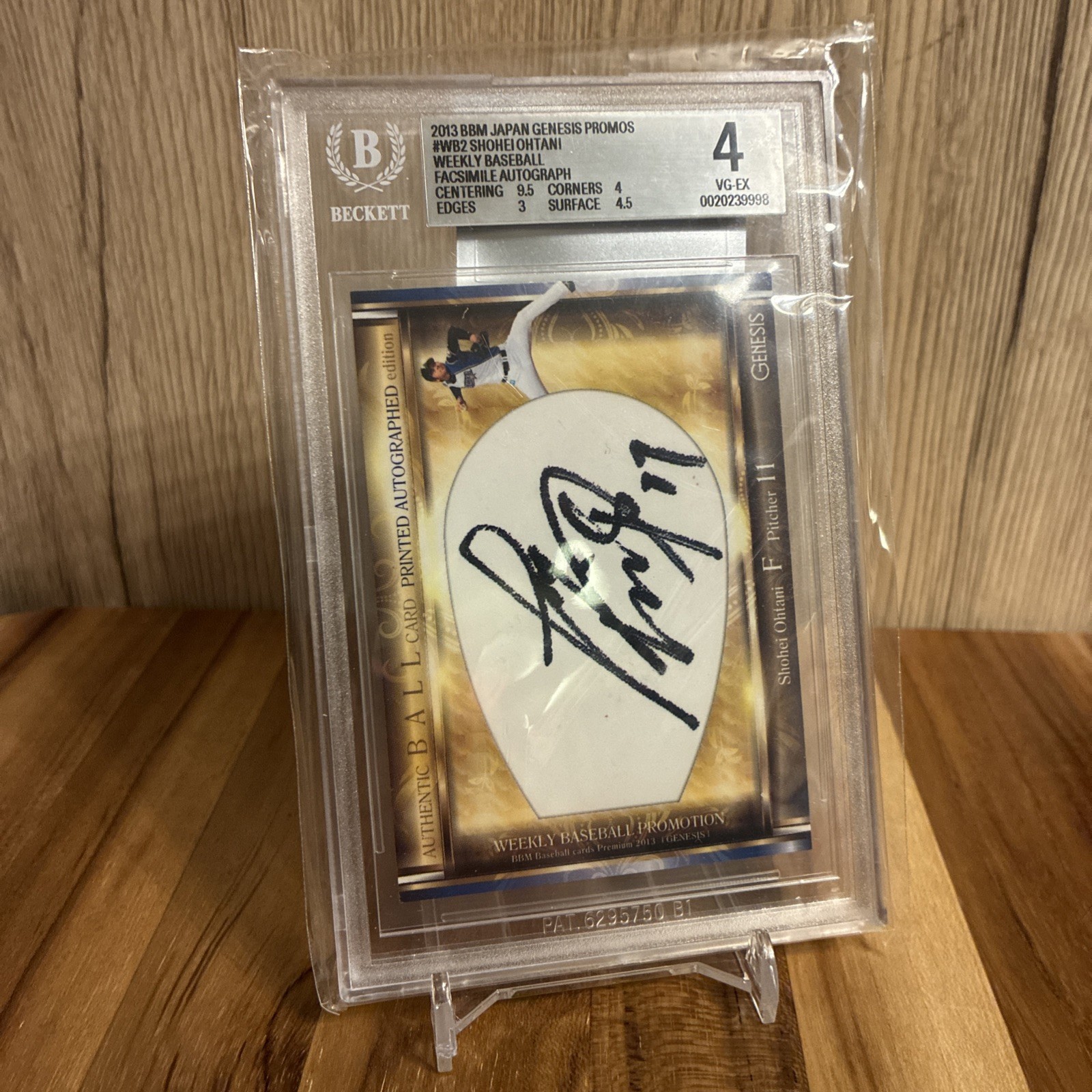 2013 Bbm Genesis – Weekly Baseball Promotion Shohei Ohtani #WB2 (RC)