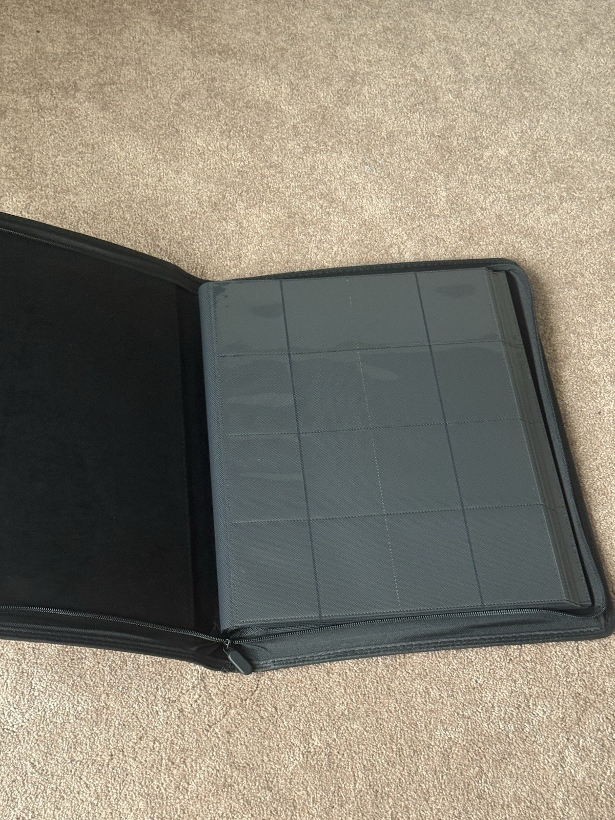 Black Zippered Trading Card Binder 3-Ring w/ 9-Pocket Pages Pokémon MTG