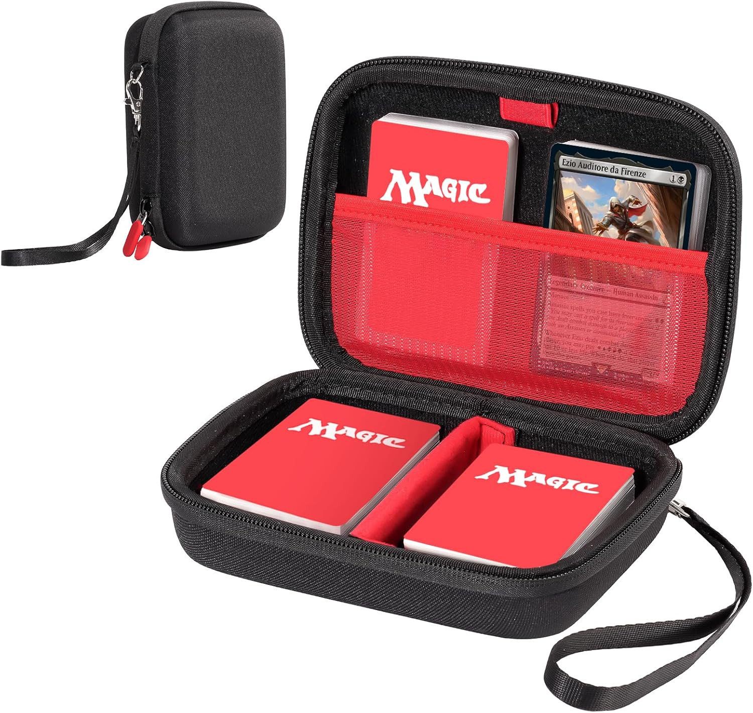 Collectible Trading Card Case, Hard Travel Carrying Storage Box Holds 300+ Cards