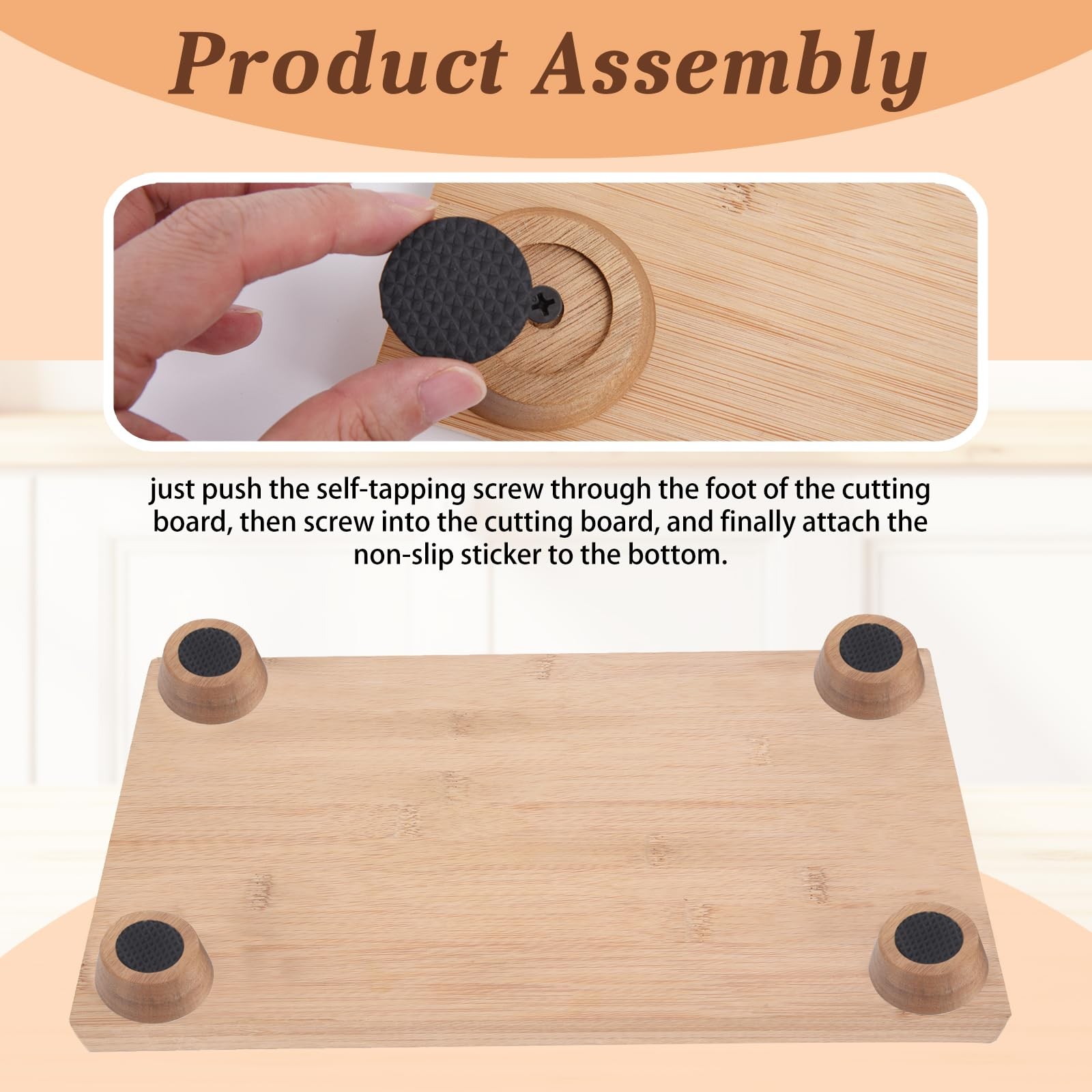 Wooden Cutting Board Feet, Legs for Boards, One Size, wod