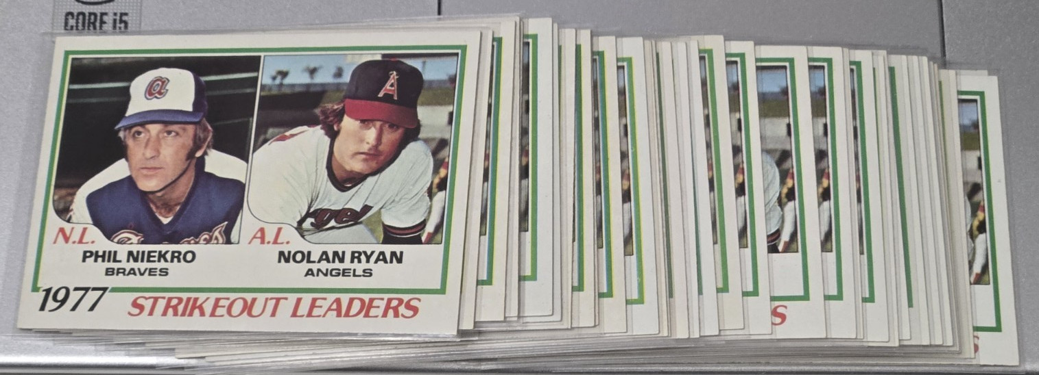 1978 TOPPS #206 PHIL NIEKRO BRAVES & NOLAN RYAN ANGELS Qty