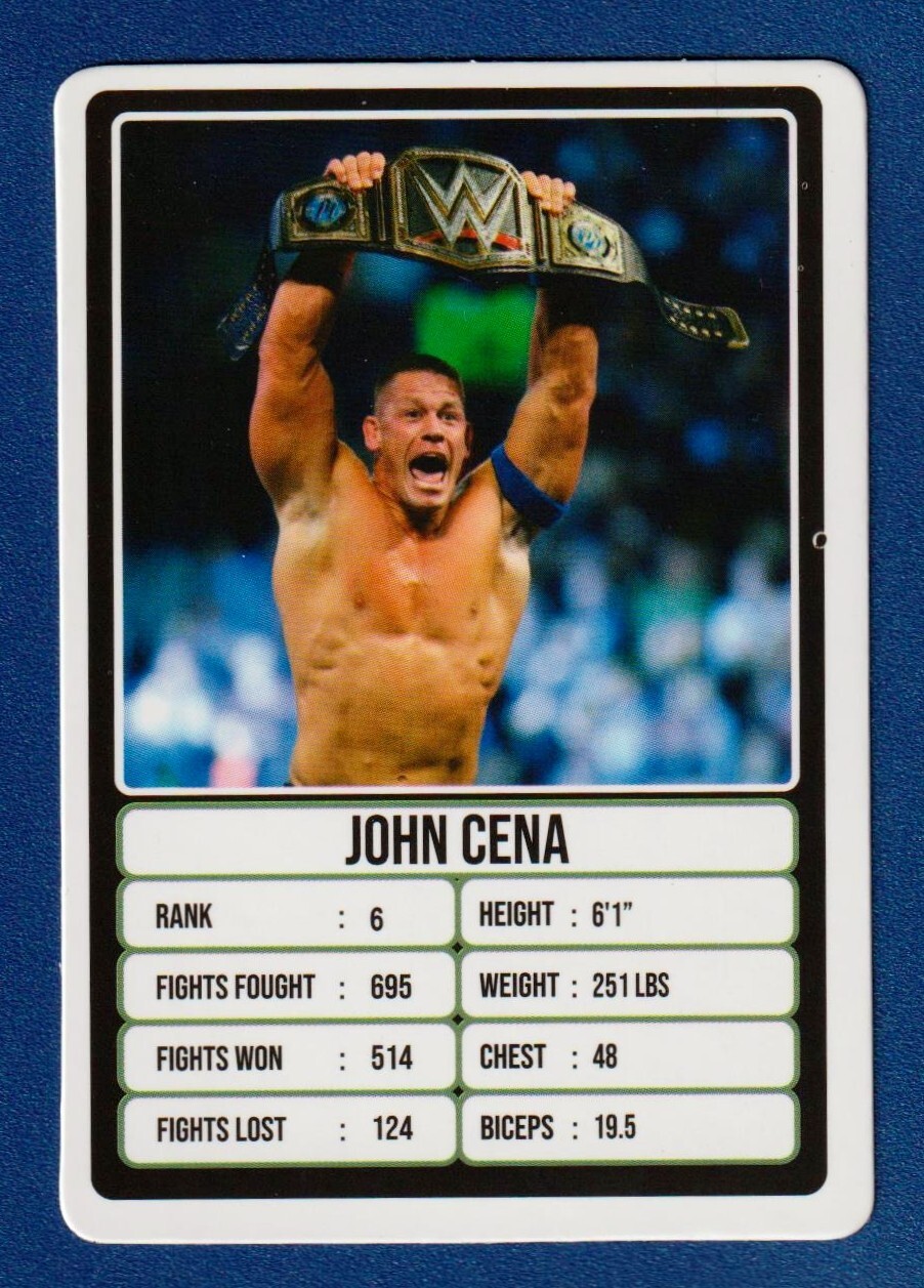 JOHN CENA 2023 Aamango WWE Trump Game Card 20s Wrestling Legends 2nd Edition!