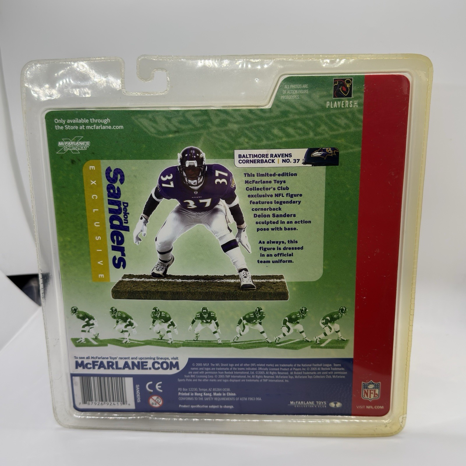 McFarlane NFL Deion Sanders Baltimore Ravens Exclusive Action Figure NIB 2005