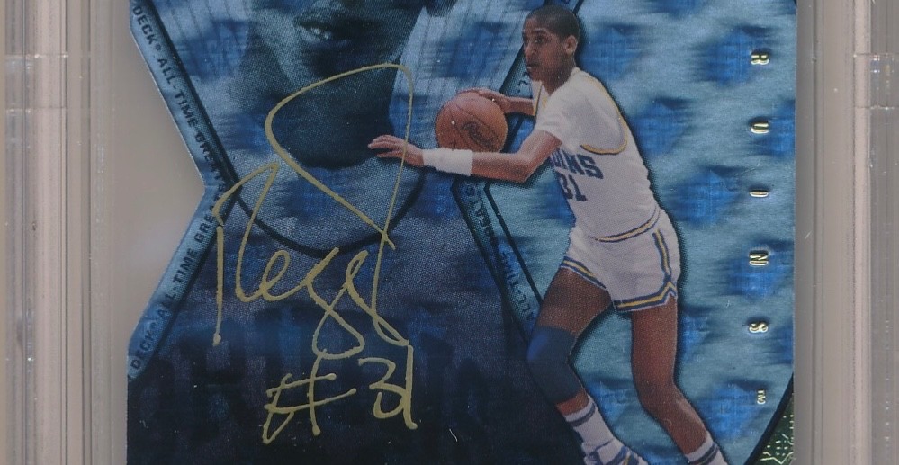 REGGIE MILLER 2013 UD ALL-TIME GREATS All-Time Forces On-Card AUTO /35 BGS 9.5
