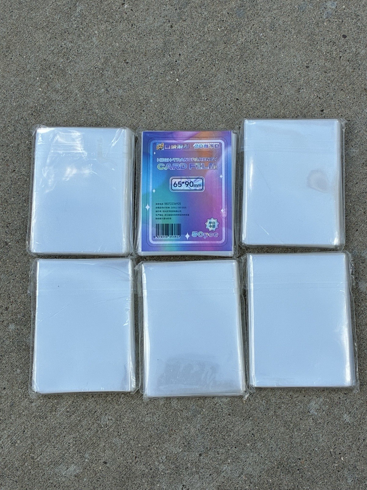 50 Pack Card Sleeves 65x90mm High Transparency Trading Card Protectors Pokémon T