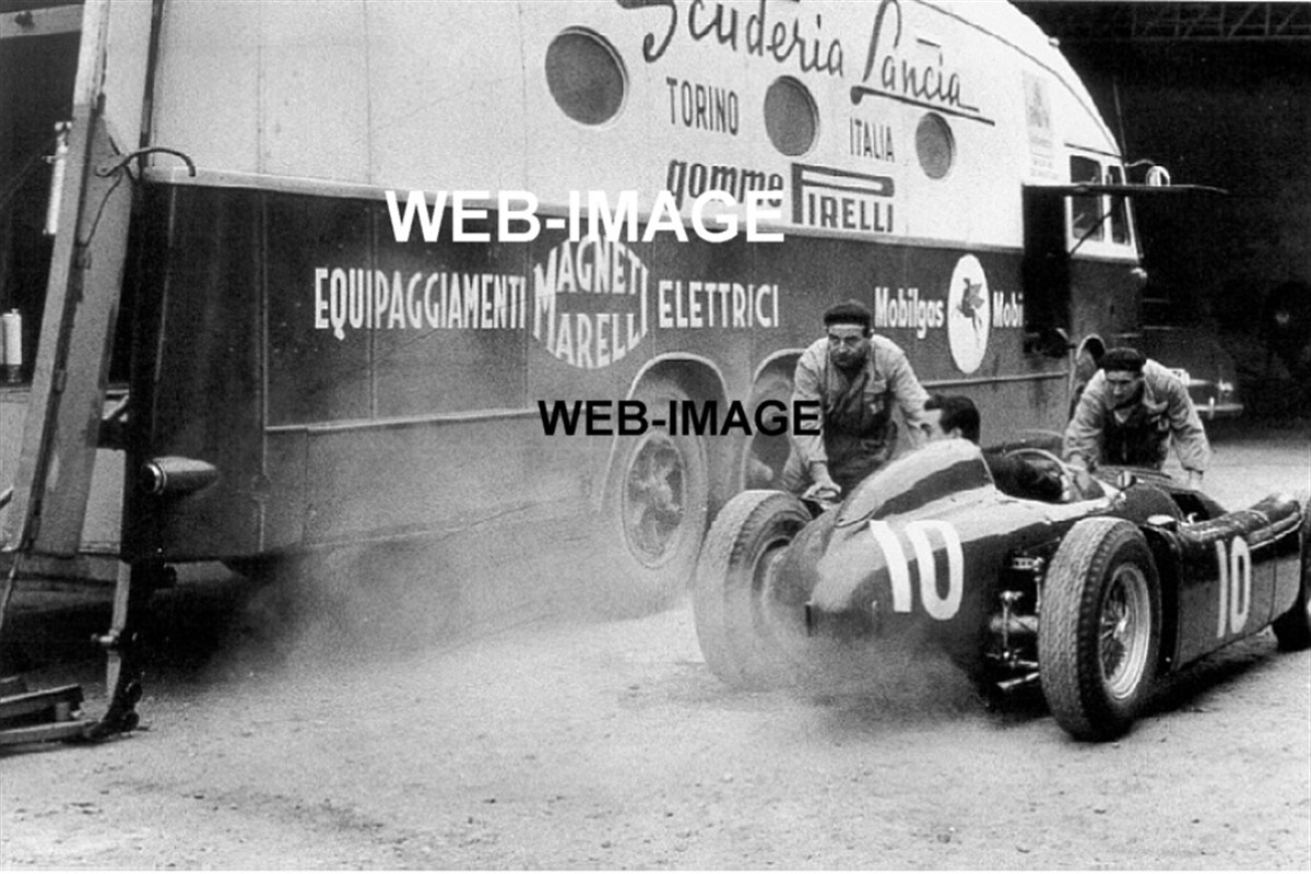 1955 LANCIA AUTO RACING VINTAGE CAR HAULER GRAND PRIX F1 4X6 PHOTO FORMULA ONE