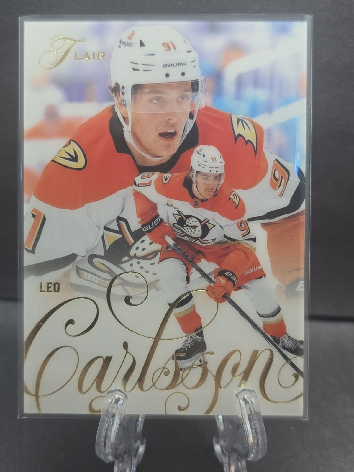 2025-26 Flair Leo Carlsson Anaheim Ducks #91