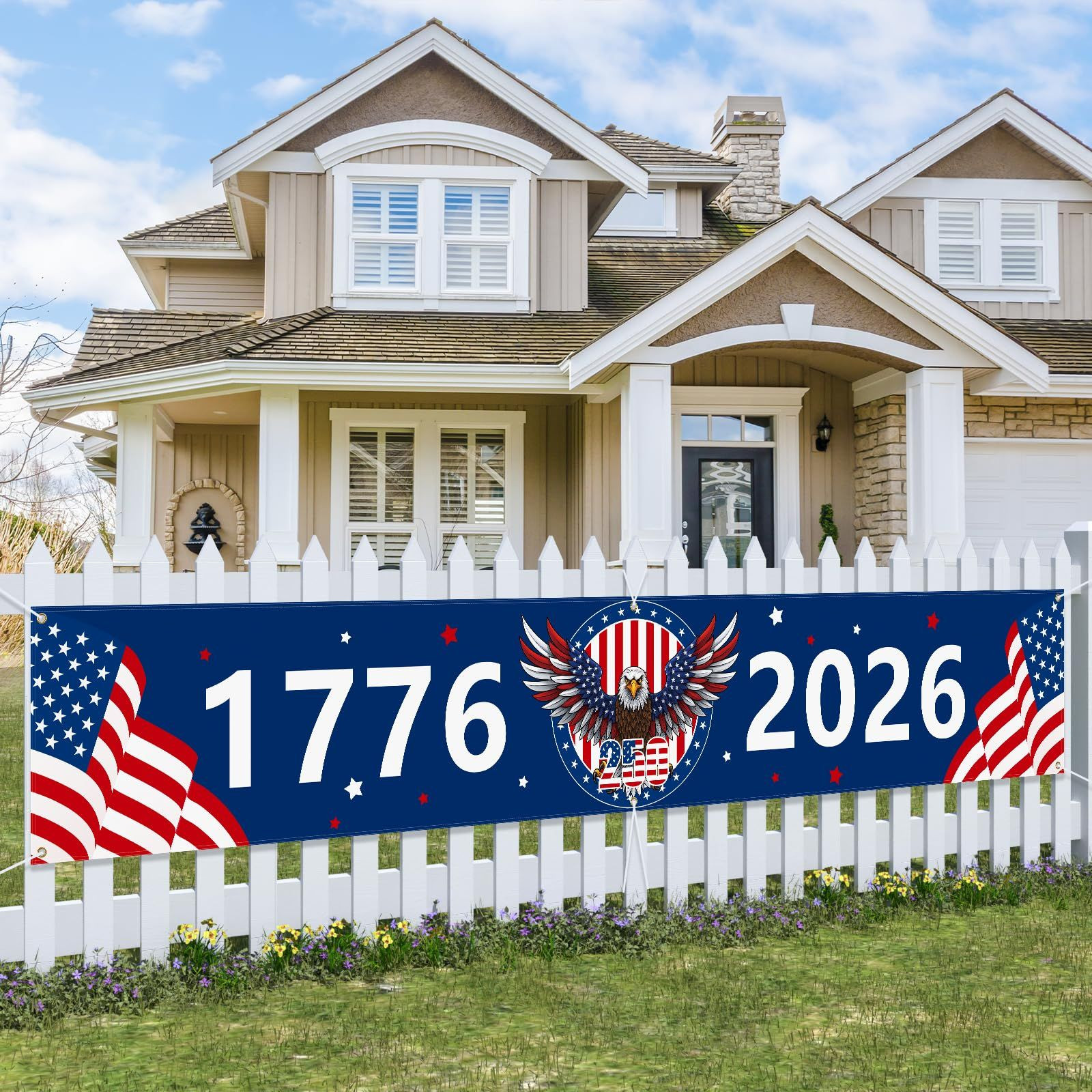 Probsin Large 250th Anniversary Banner 120″ x 20″ (300 cm x 50 cm), Blue