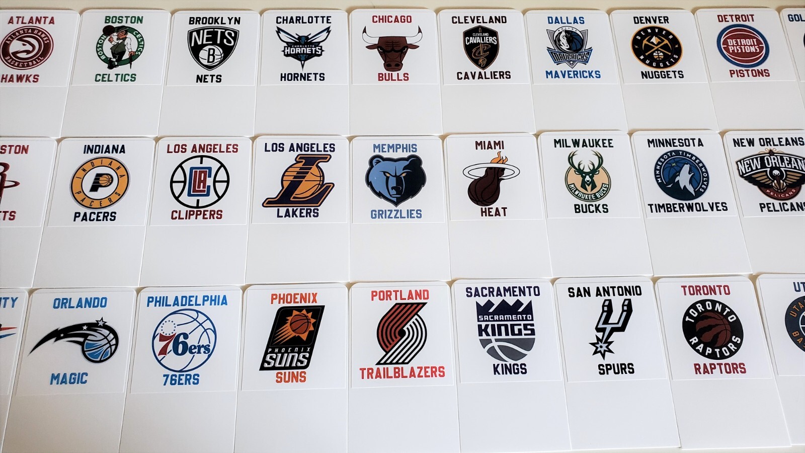 30 TALL Sports Card Dividers with FREE Custom NBA Team Logo Labels