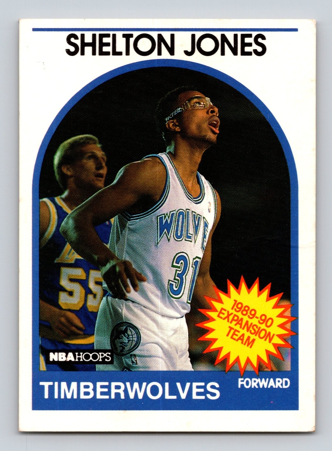 Shelton Jones Timberwolves 1989 NBA Hoops Expansion Team RC #306