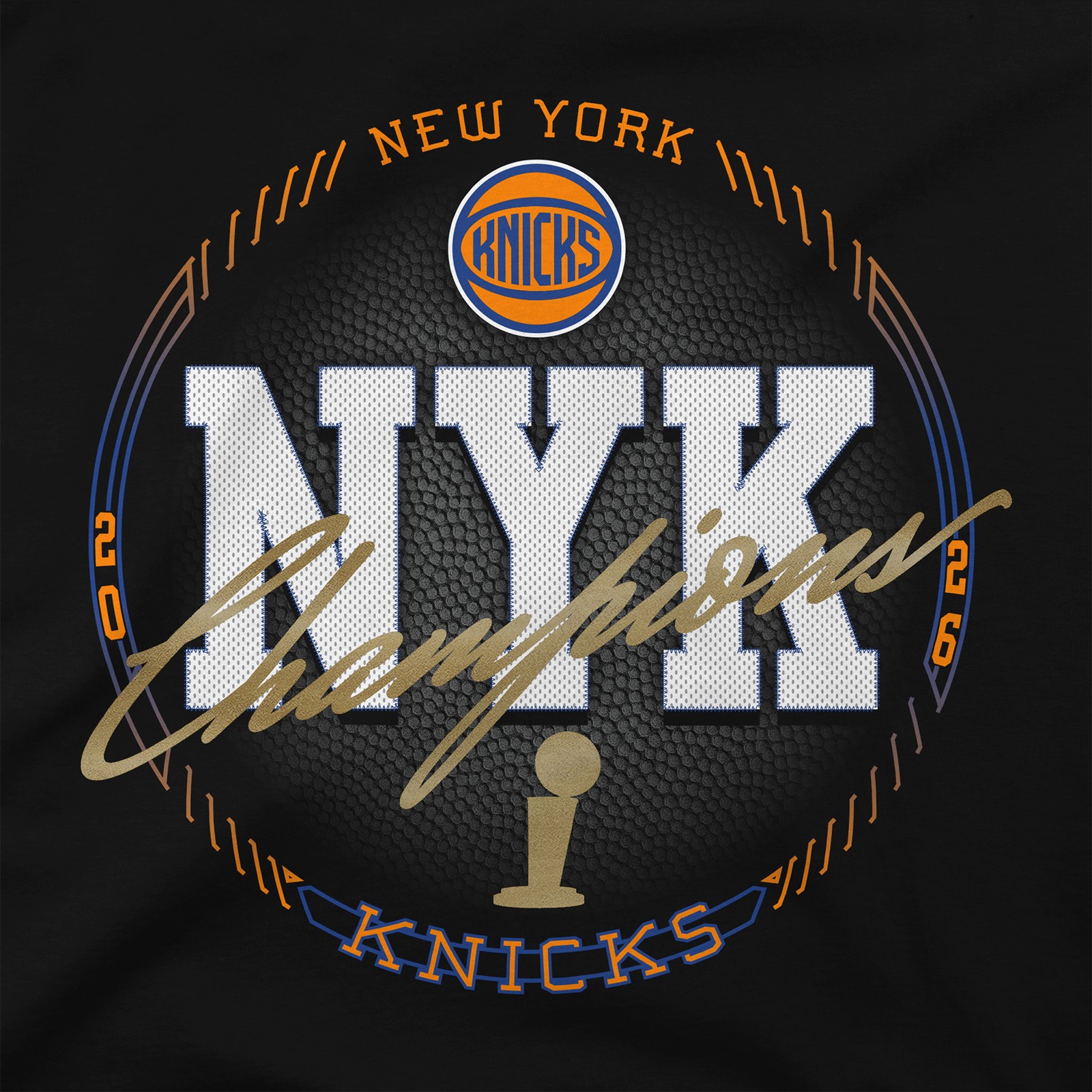 Unisex Stadium Essentials Black New York Knicks 2026 NBA Finals Champions All