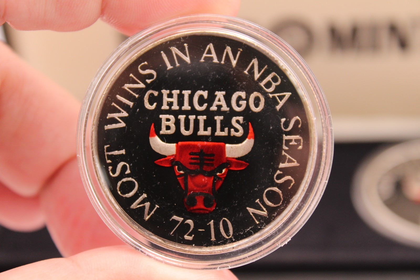 Enviromint 1996 NBA Champions Chicago Bulls Enamel 2oz .999 Fine Silver Set #38