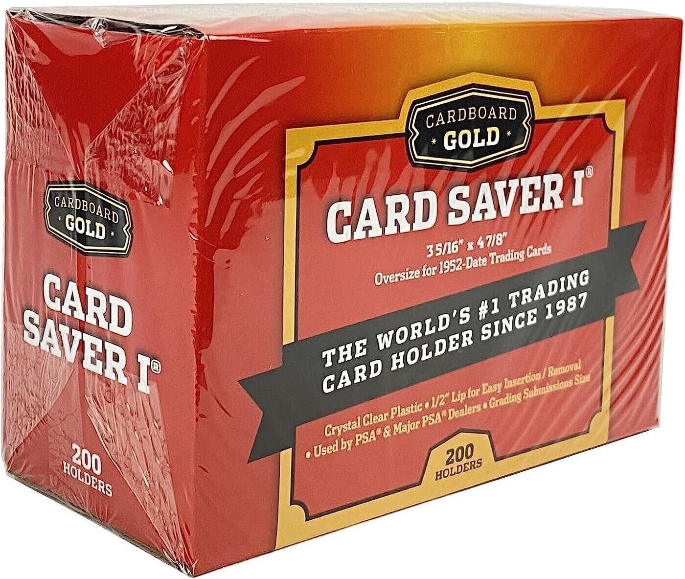 Cardboard Gold Card Saver 1 Holder PSA Graded Sleeves 50 100 200 500 1000 2000