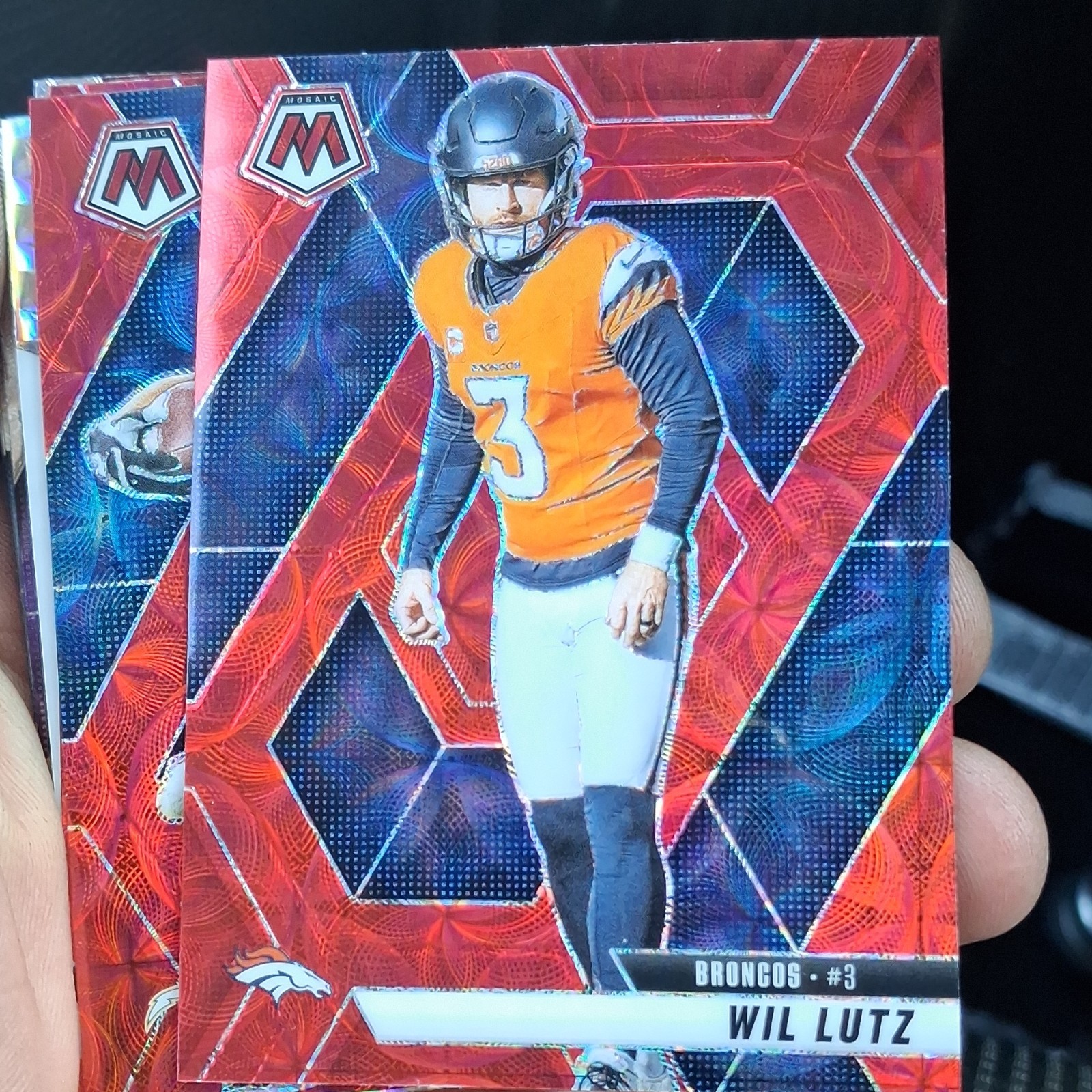 Panini 2023 Mosaic NFL Red Mosaic 4-Card Lot Ray-Ray McCloud Lutz Welker RC
