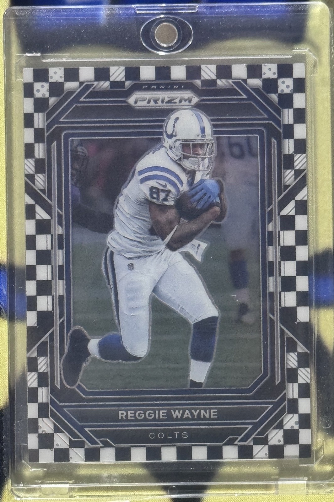 2022 Panini Prizm – Reggie Wayne #130 Black & White Checker Prizm Colts