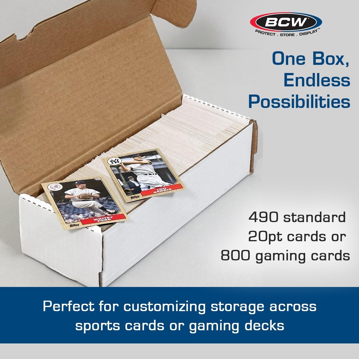 X10 BCW 550 Count Trading Game/Sports Cards Storage Boxes Durable Cardboard DEAL