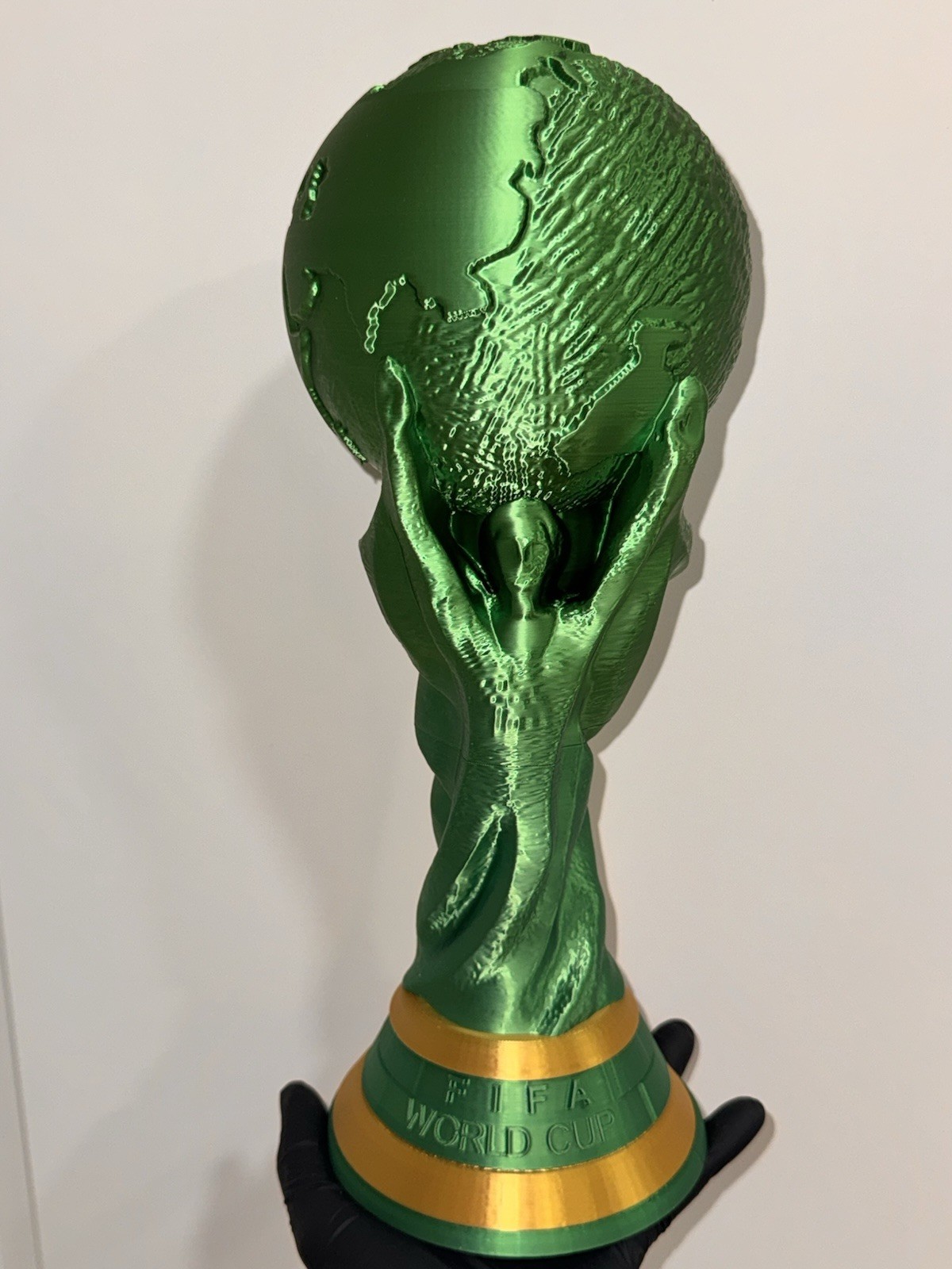 Green FIFA World Cup Trophy Replica 14.5” Limited Edition 3D Printed PLA Tiktok