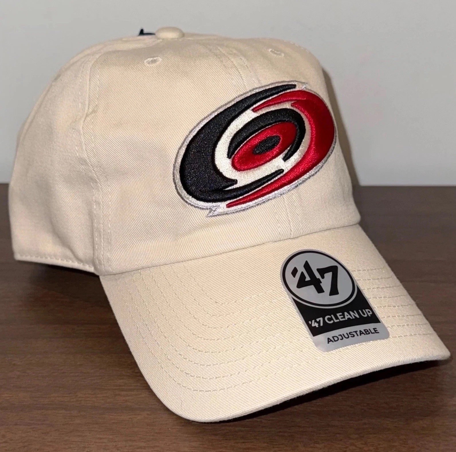 Carolina Hurricanes ’47 Brand Clean Up Beige Strapback Adjustable NHL Hat Cap