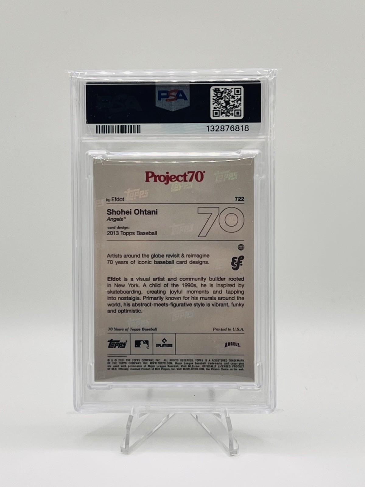 2021 Topps – Project 70 – Shohei Ohtani – #722 – PSA 9