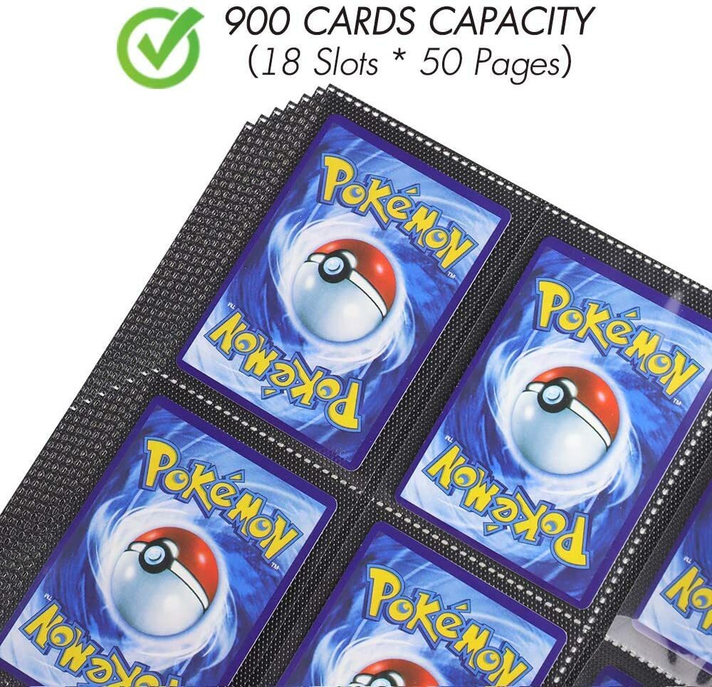 900 Pockets Trading Card Binder Sleeves Baseball Card Sleeves Sleeves fit NEW