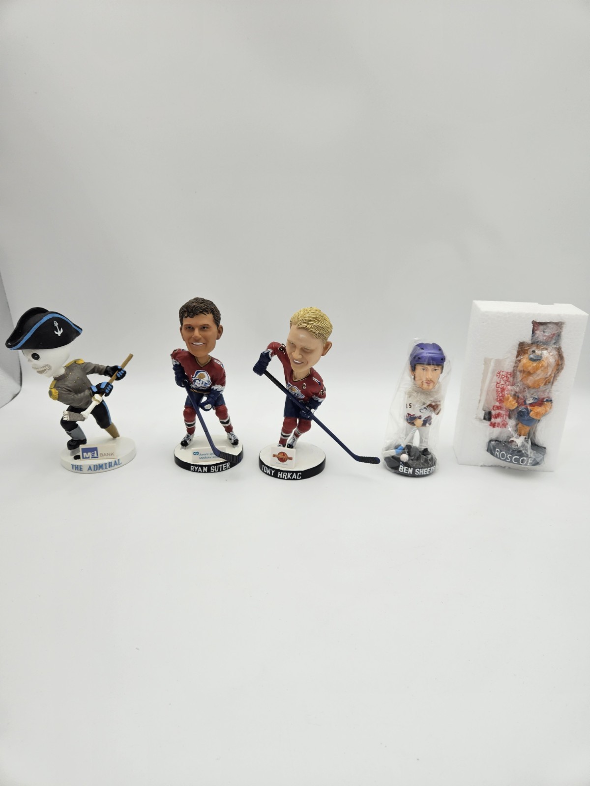 New! Lot Of 5 Vintage Milwaukee Admirals Bobbleheads With Tickets Original Boxes