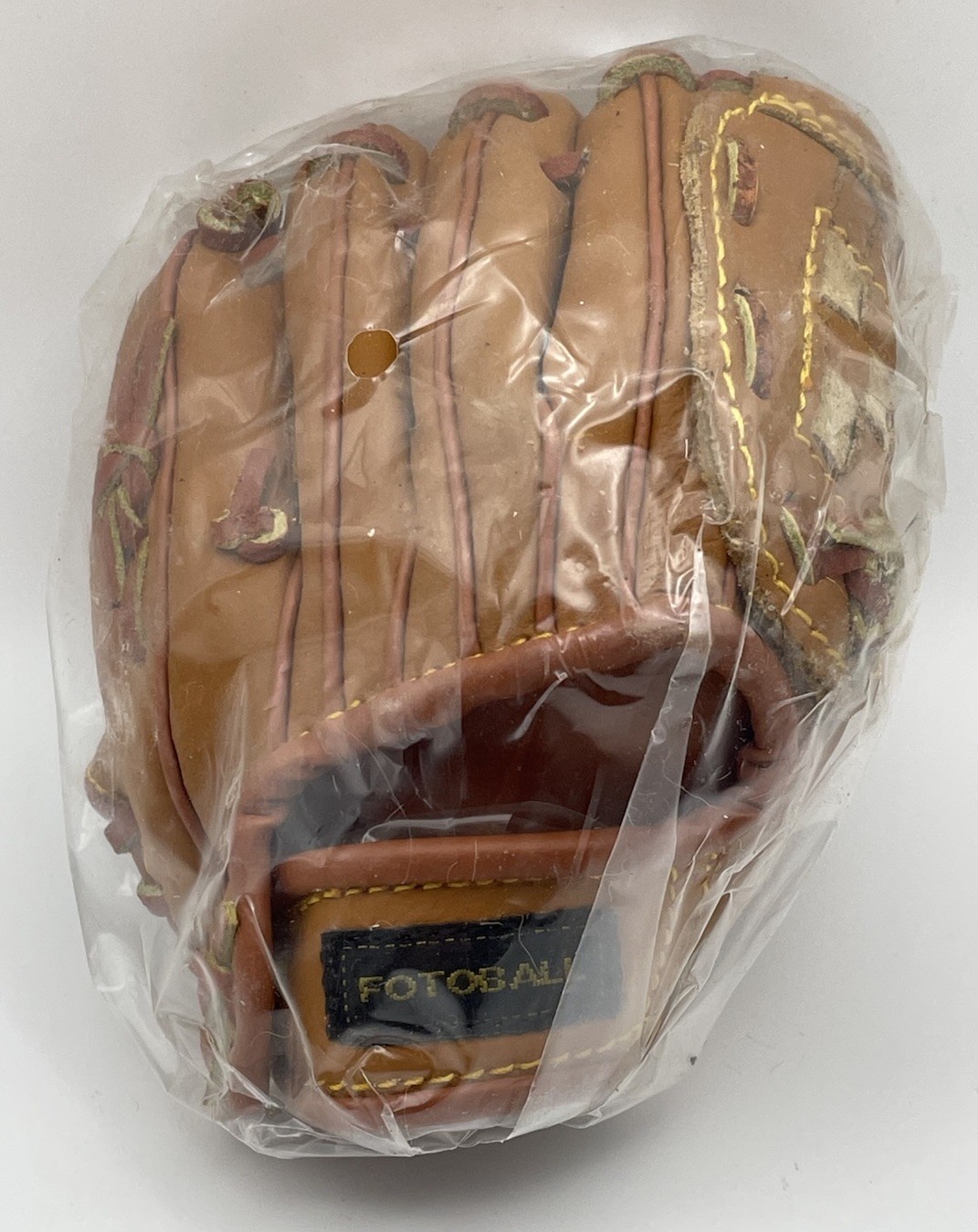 Fotoball Display for Baseball Mini Brown Glove Genuine Leather 4 1/2” X 3″