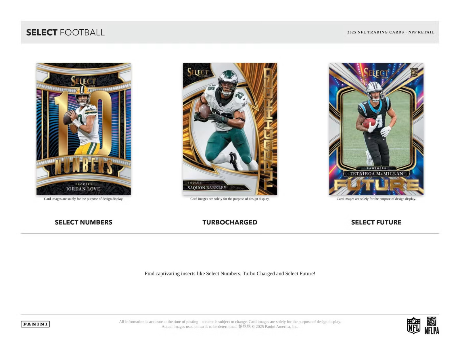 2025 Panini SELECT Football NFL Trading Cards Factory Sealed Blaster Box