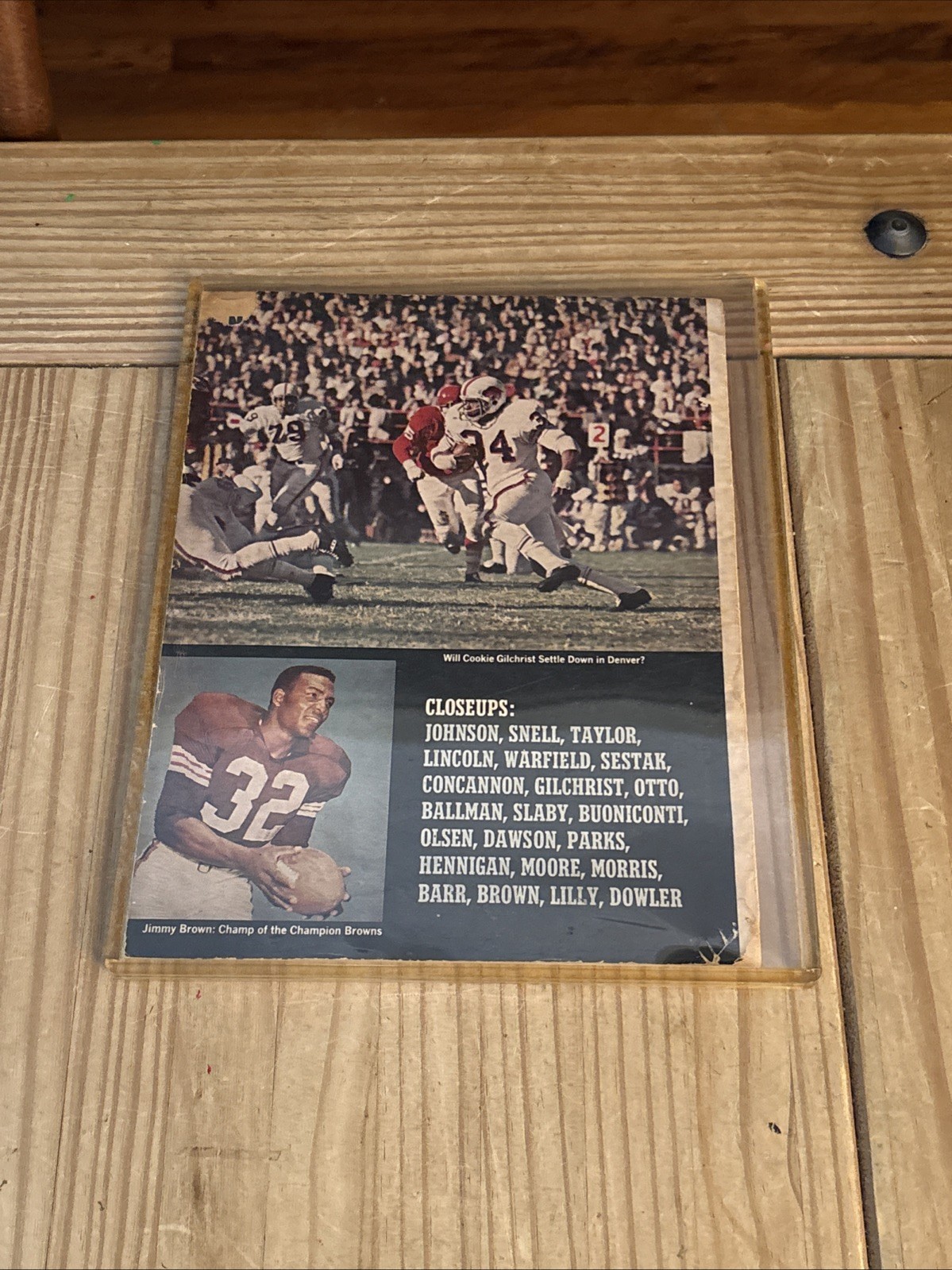 Touchdown 1965 Vintage Sports Football Magazine Joe Namath Jets Cookie Gilchrist