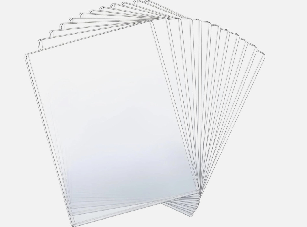 10 Pcs 8.5 x 11 Clear Rigid Sheet Protectors Plastic Document Page Holders