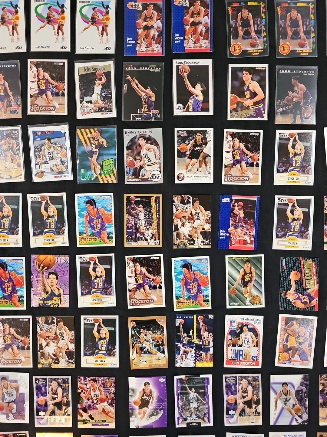 Lot of (200) John Stockton Cards – Fleer Metal/Inserts – 90’s – Utah Jazz