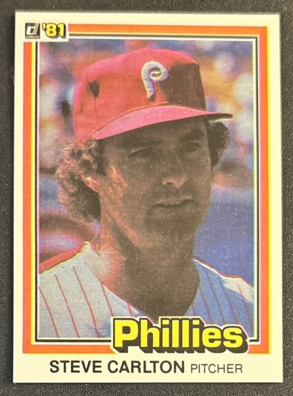 1981 Donruss Steve Carlton Baseball Card #33 Phillies HOF Pitcher VG O/C
