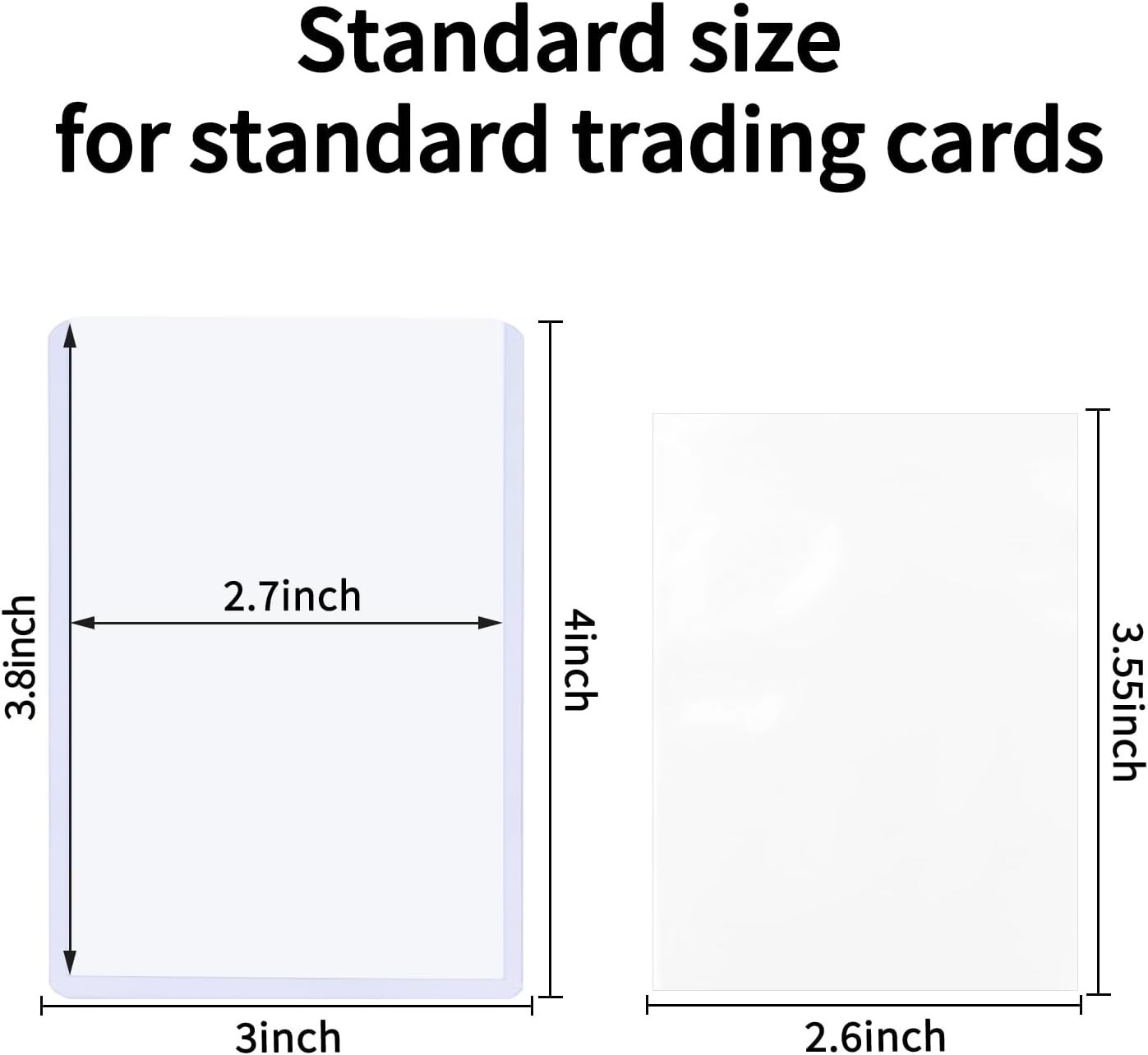 1000pcs 3″x4″ Card Toploaders & Sleeves Bundle Baseball Sports Trading Card Prot