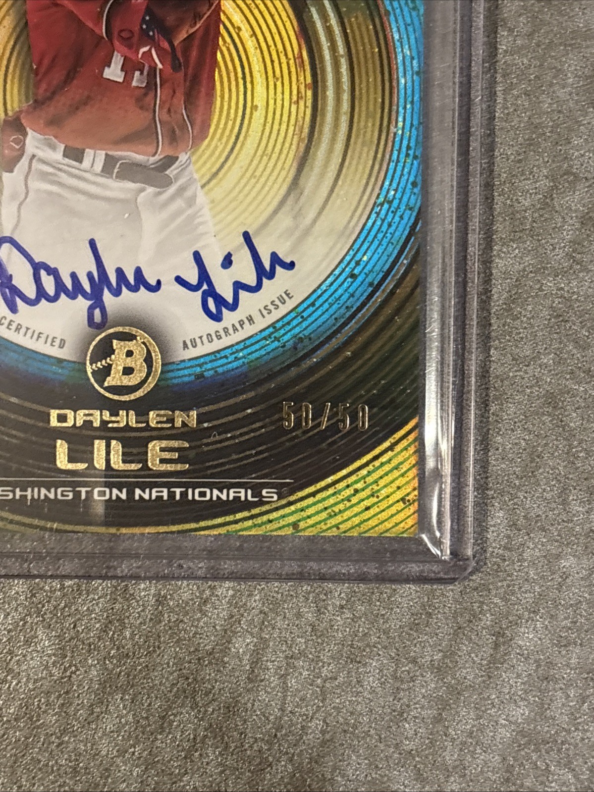 2022 Bowman Inception Gold Daylen Lile Rookie RC Auto /50 Nationals #PA-DLL