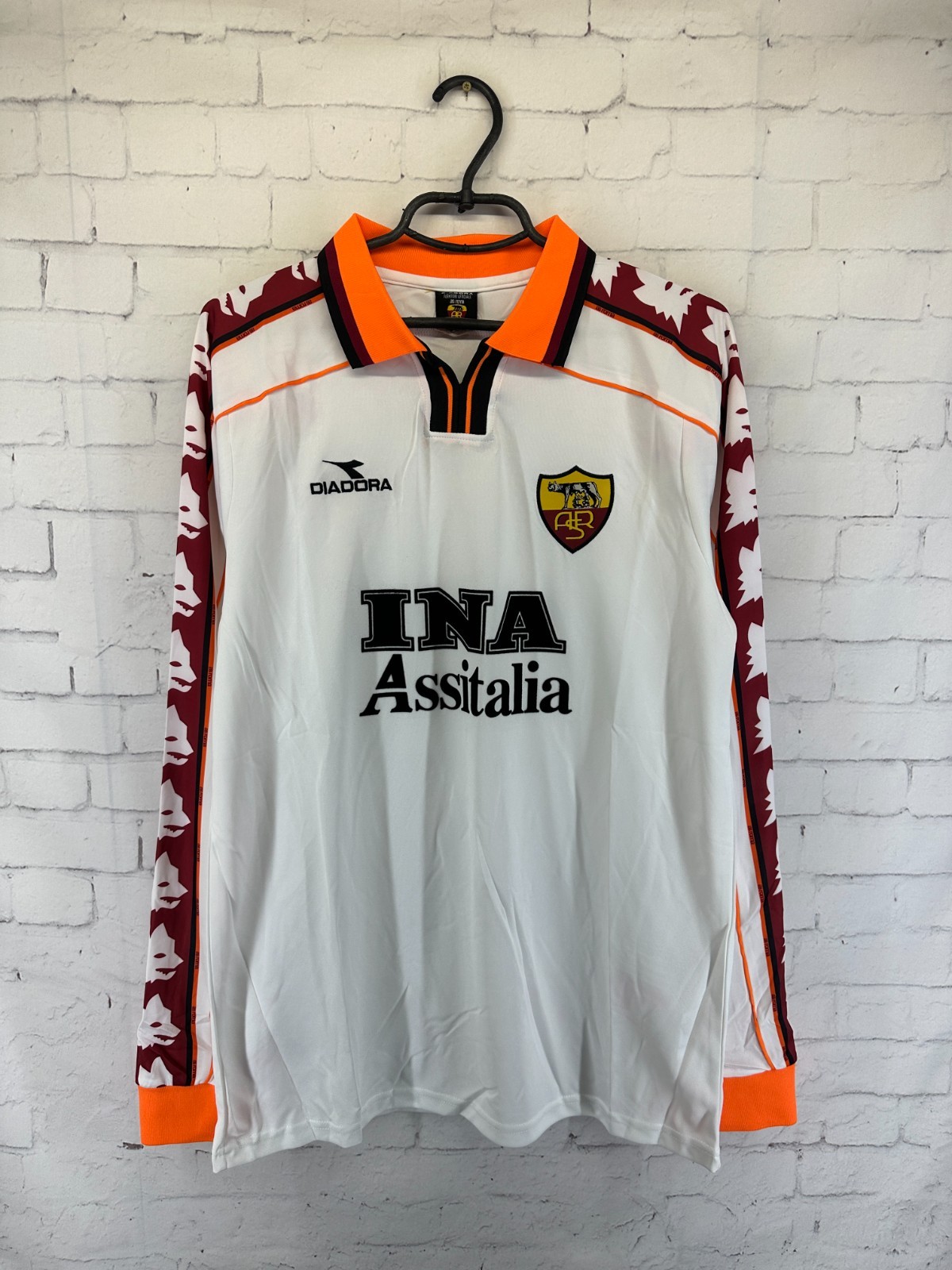 AS ROMA ITALY 1998 1999 RETRO VINTAGE FOOTBALL SHIRT JERSEY AWAY SIZE MEDIUM