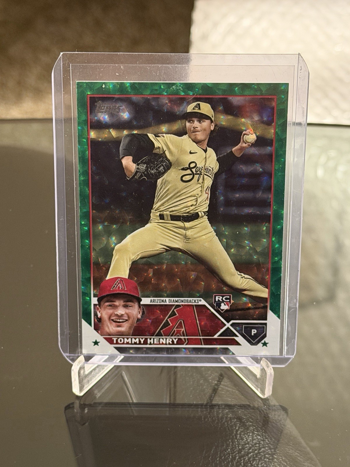2023 Topps Series 2 #336 Tommy Henry Rookie RC Green Foil Foilboard 336/499