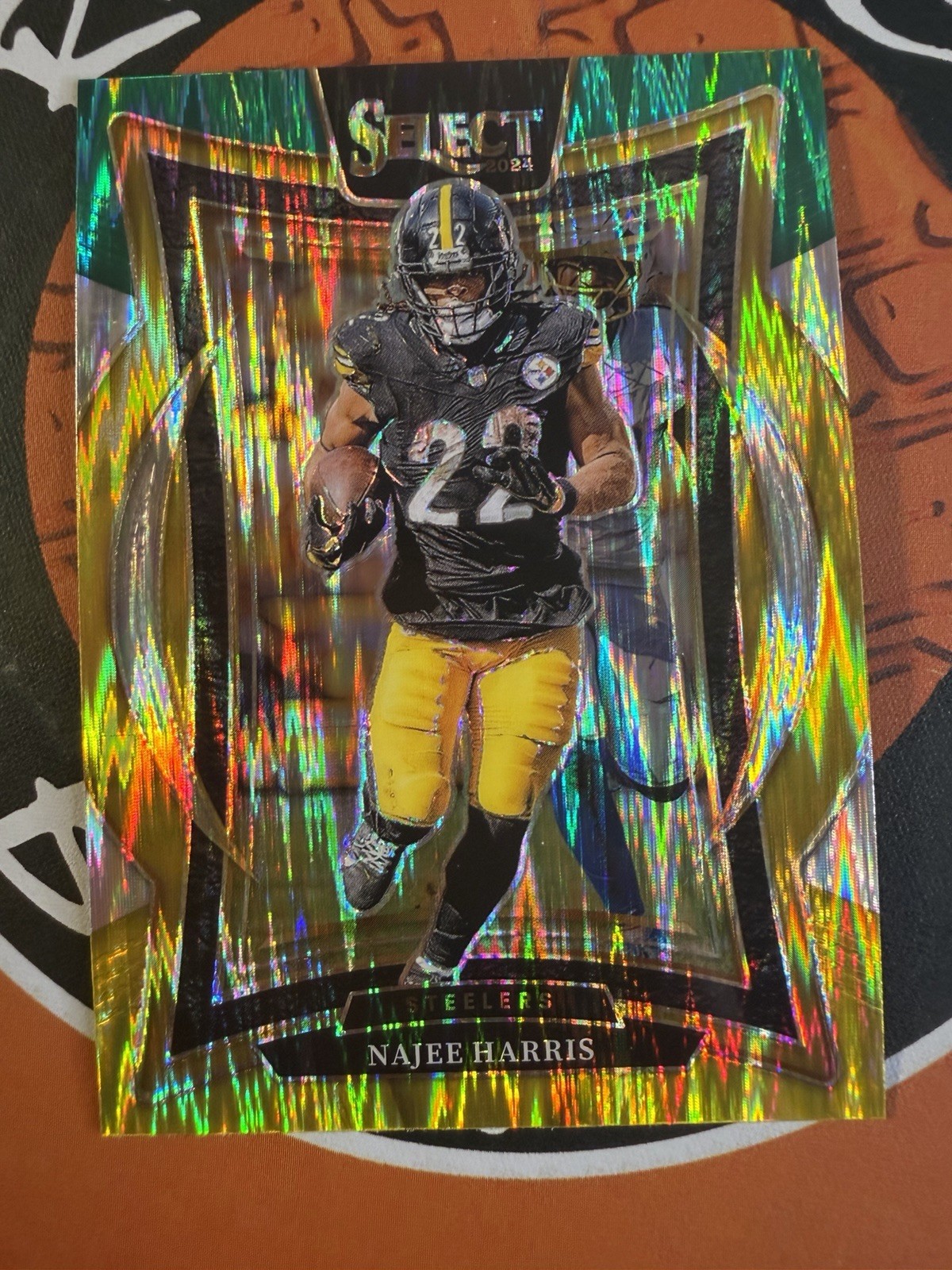2024 Panini Select Najee Harris Concourse Level Green & Yellow Shock Parallel