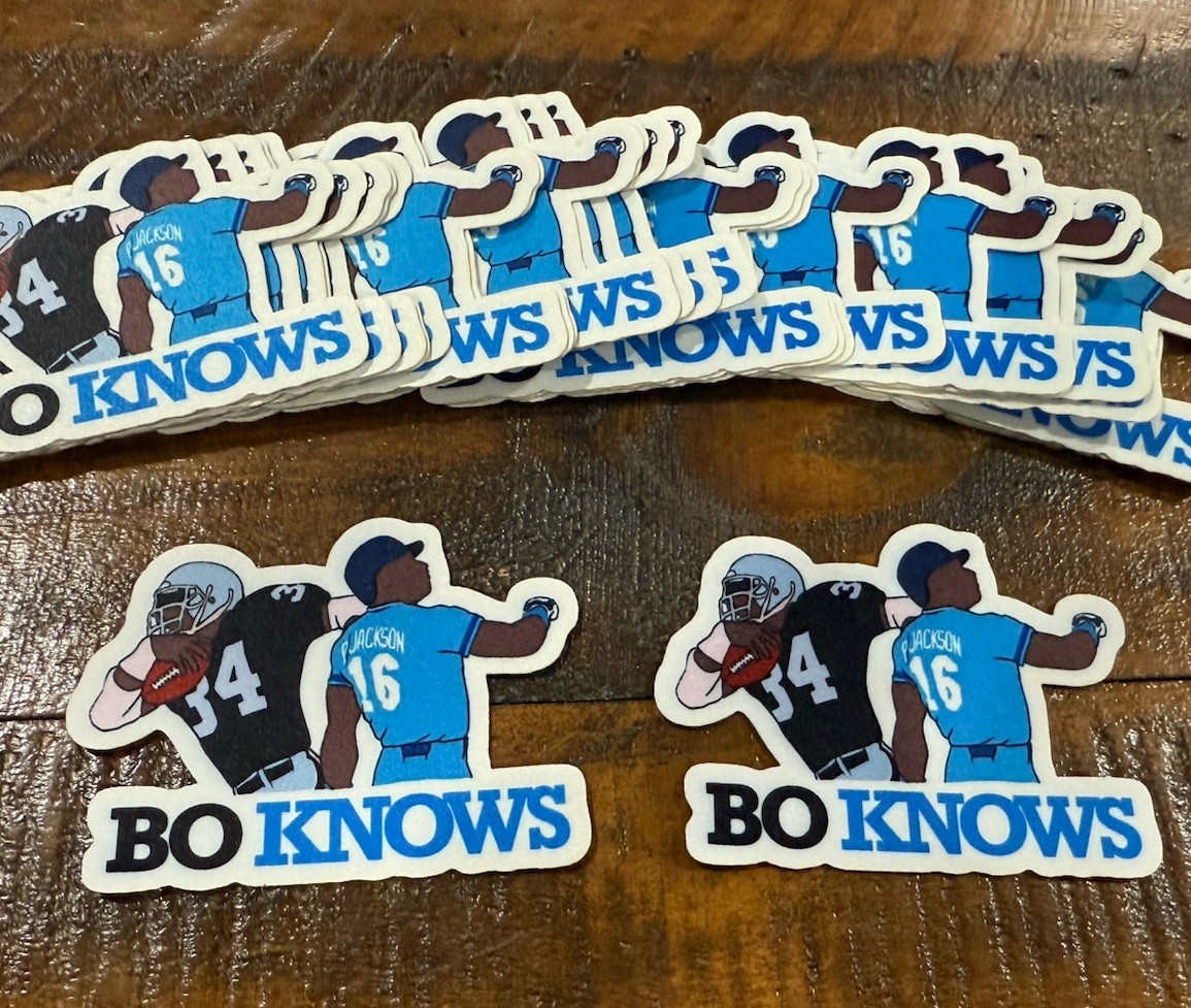 (Lot Of 2) Bo Jackson KC Royals BO KNOWS Raiders 3in. Iron On Jersey Hat Patch