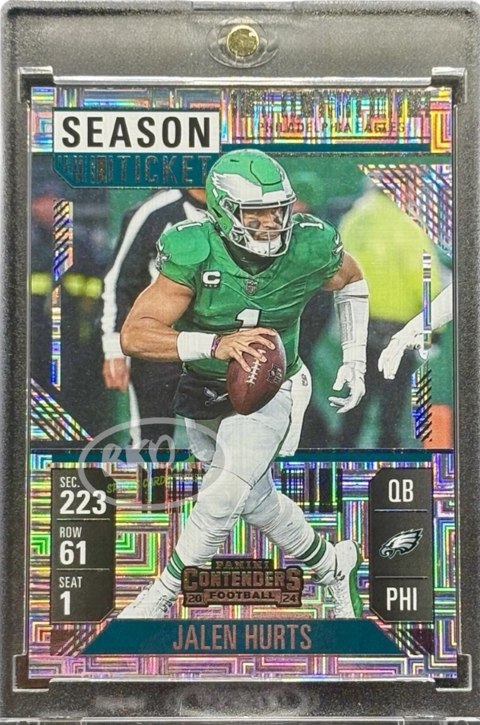 Jalen Hurts RARE MOJO TICKET REFRACTOR INVESTMENT CARD SSP PANINI EAGLES MINT