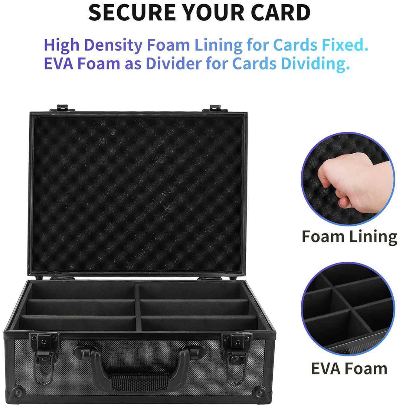 6 – Slots Graded Card Case Storage Box for 130+ 35pt Magnetic Card Holders