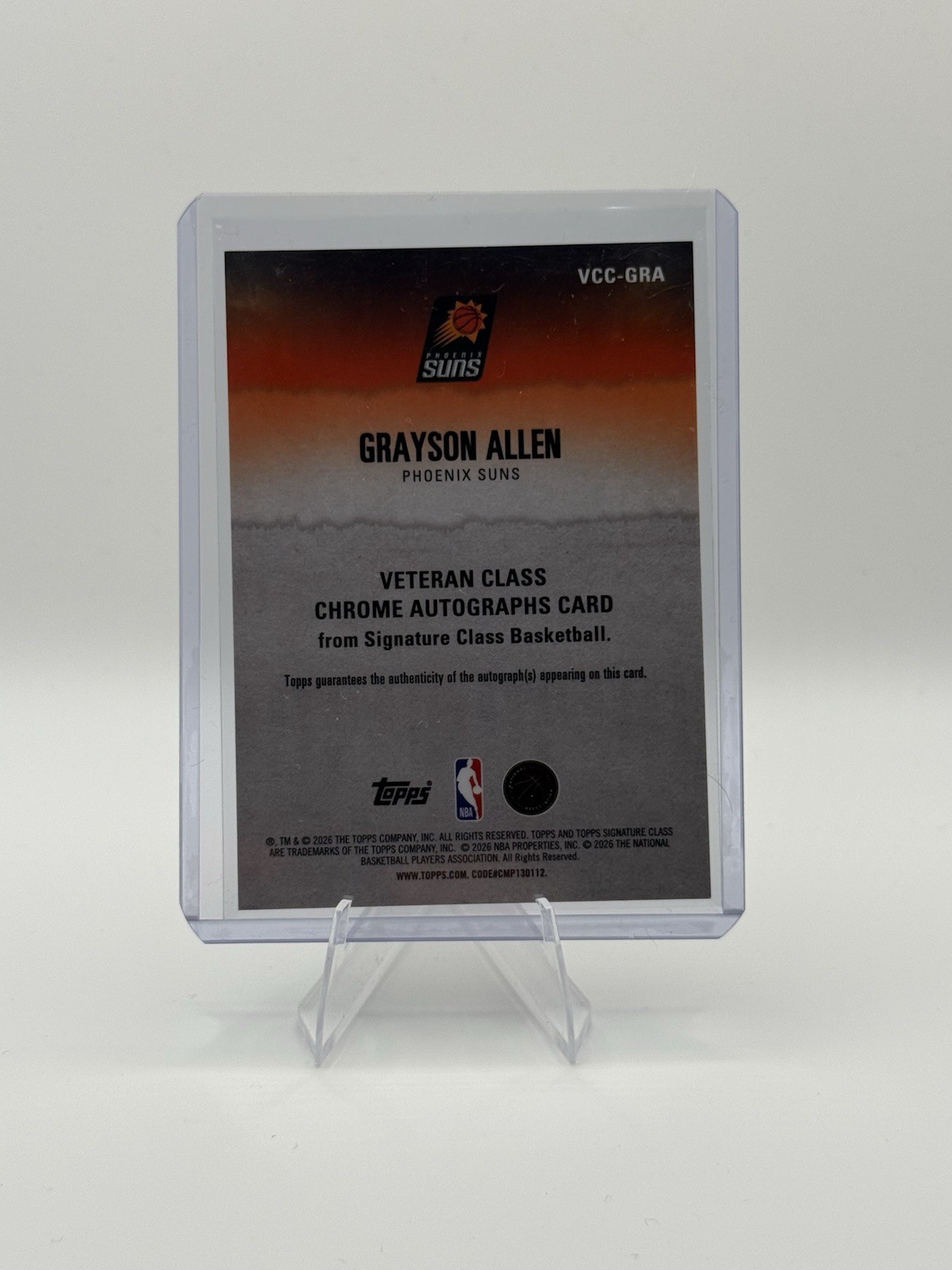 2025-26 Topps Signature Class – Grayson Allen – Veteran Class Auto Red Lava #/25