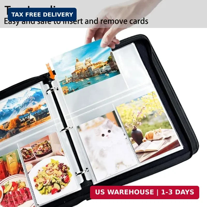 4×6 Photo Sleeves Clear for 3 Ring Binder (240 Pictures), Heavy Transparent