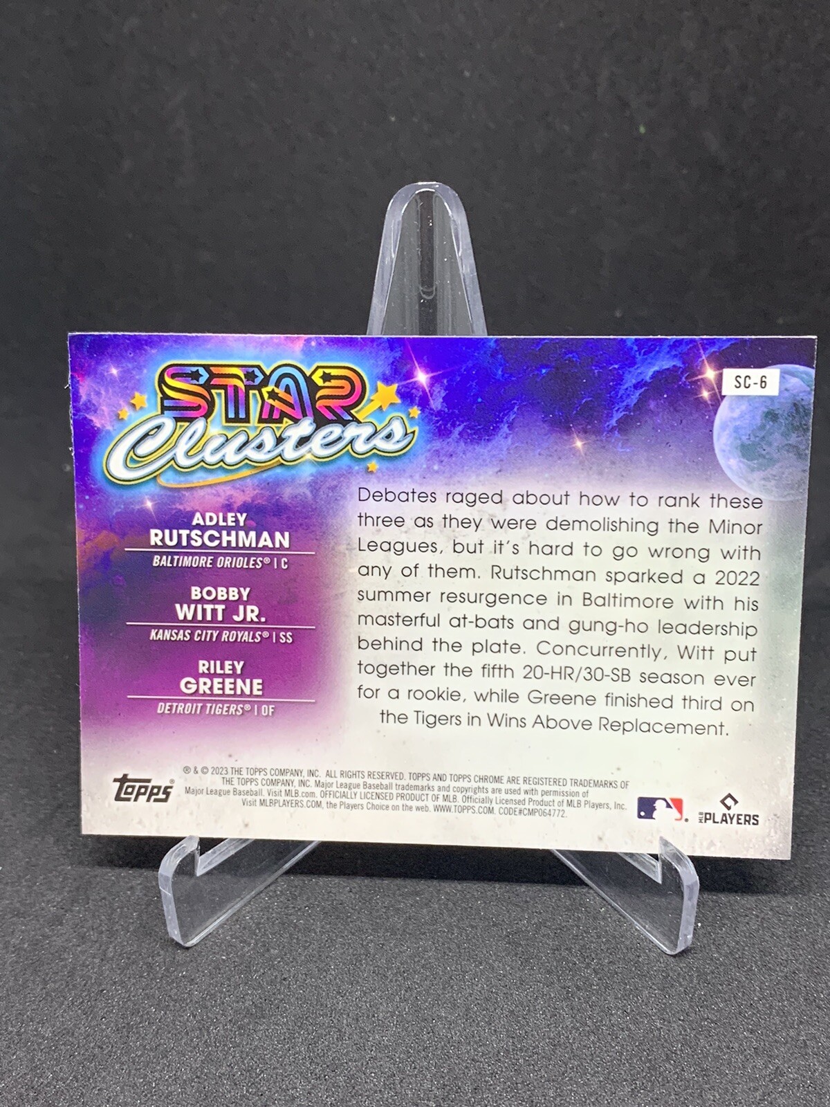 2023 Topps Chrome Cosmic – Rutschman RC/Witt/Greene RC- Star Clusters SC-6 73124