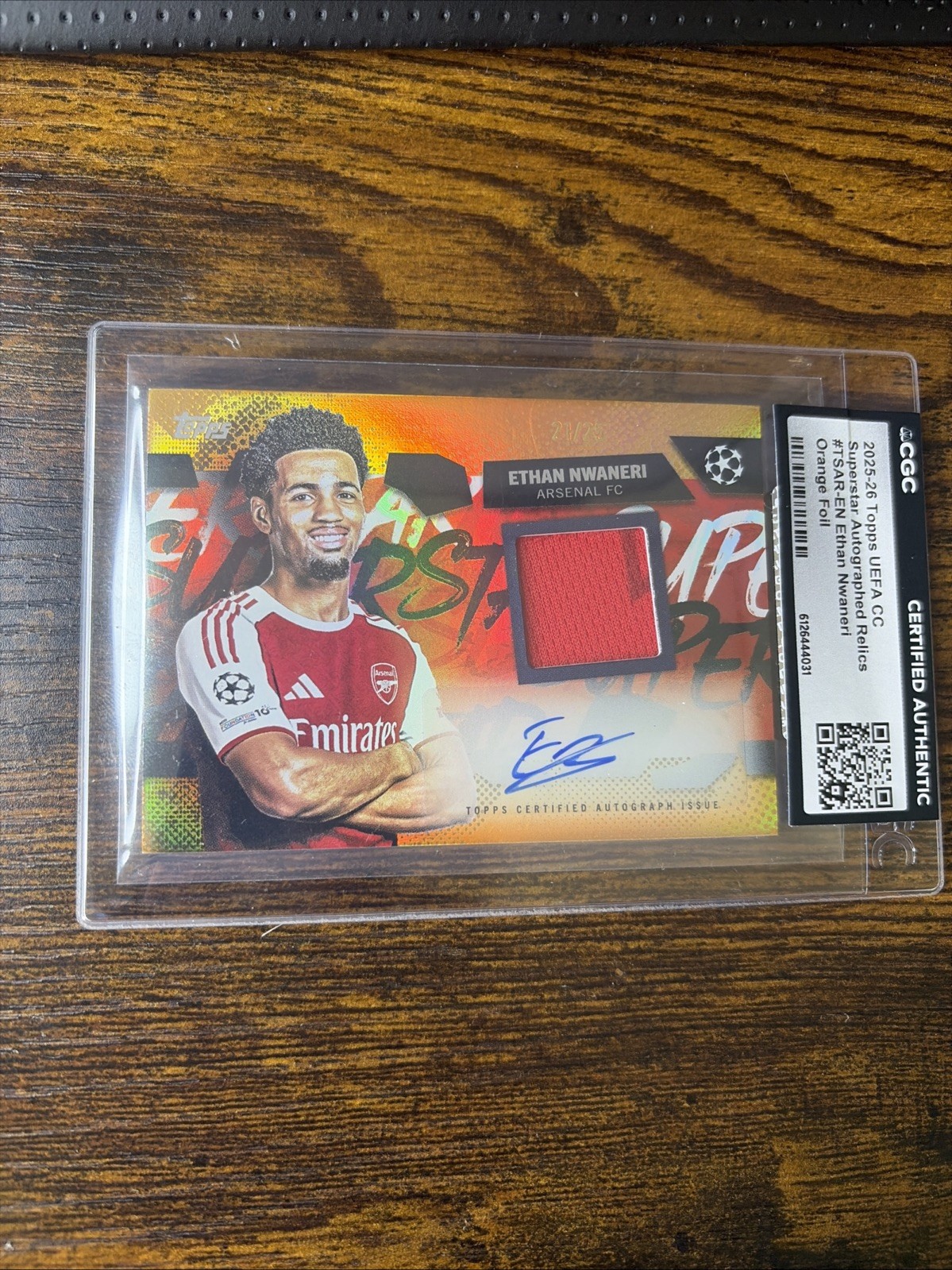 2025-26 Topps UCC Flagship Ethan Nwaneri Patch Auto /25