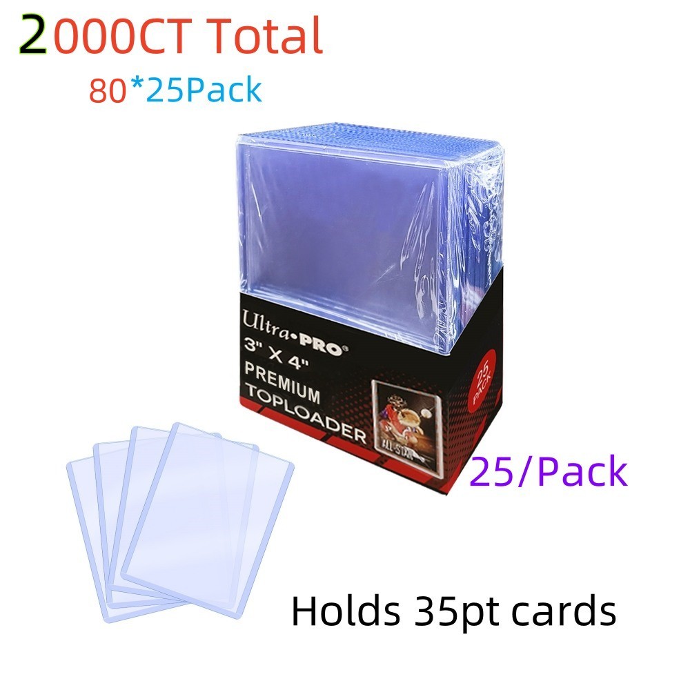 2000ct Ultra Pro Premium 3×4 Toploaders For 35pt Trading Cards (80*25pack)