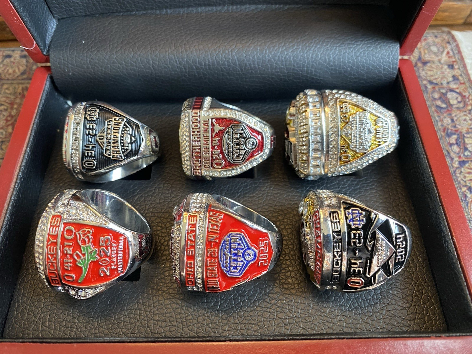 Ohio State Buckeyes Football 2025 National Championship Rings with Box