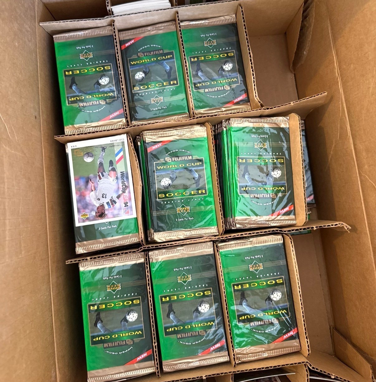 Lot of 5 Sealed Vintage Upper Deck Fujifilm World Cup Soccer Trading Card Packs