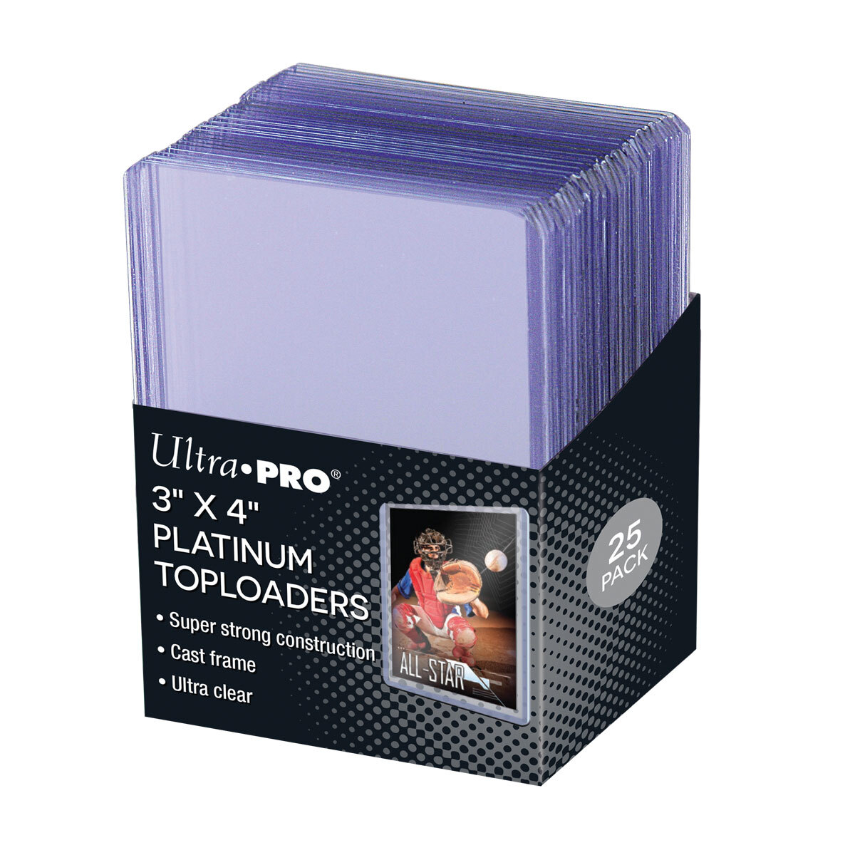 (25-Count) Ultra-Pro Platinum Toploaders 35pt Card Holders Improved Durability