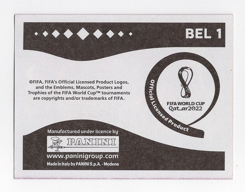 BEL1 Belgium Team Photo Purple Parallel Panini World Cup Qatar 2022 sticker