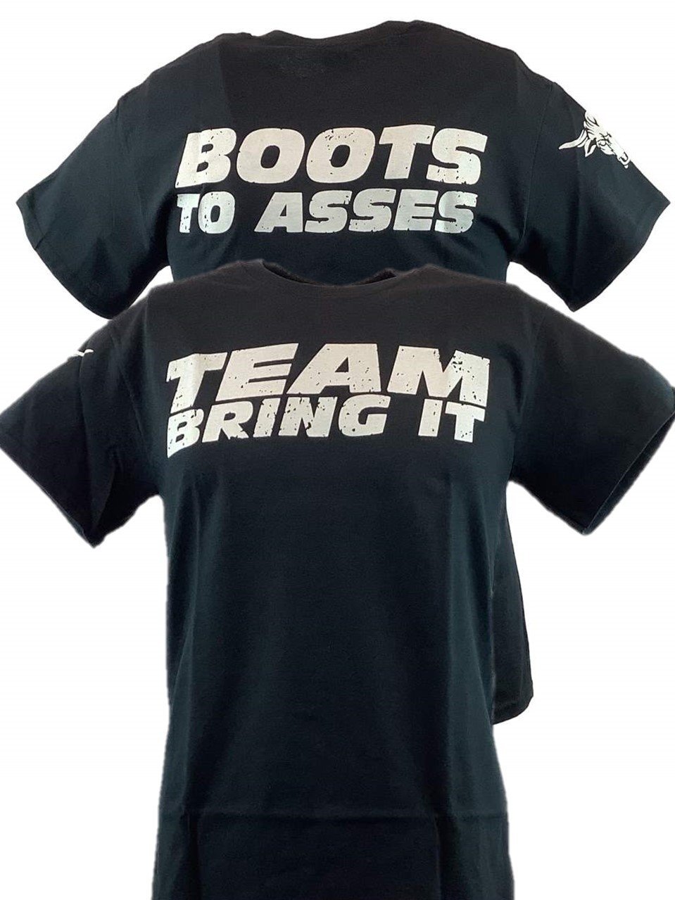 The Rock Team Bring It Boots to Asses Mens Black T-shirt